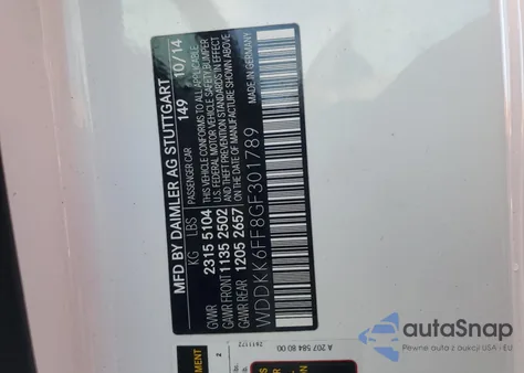 2016 Mercedes-Benz E 400 from USA, damaged, VIN WDDKK6FF8GF301789